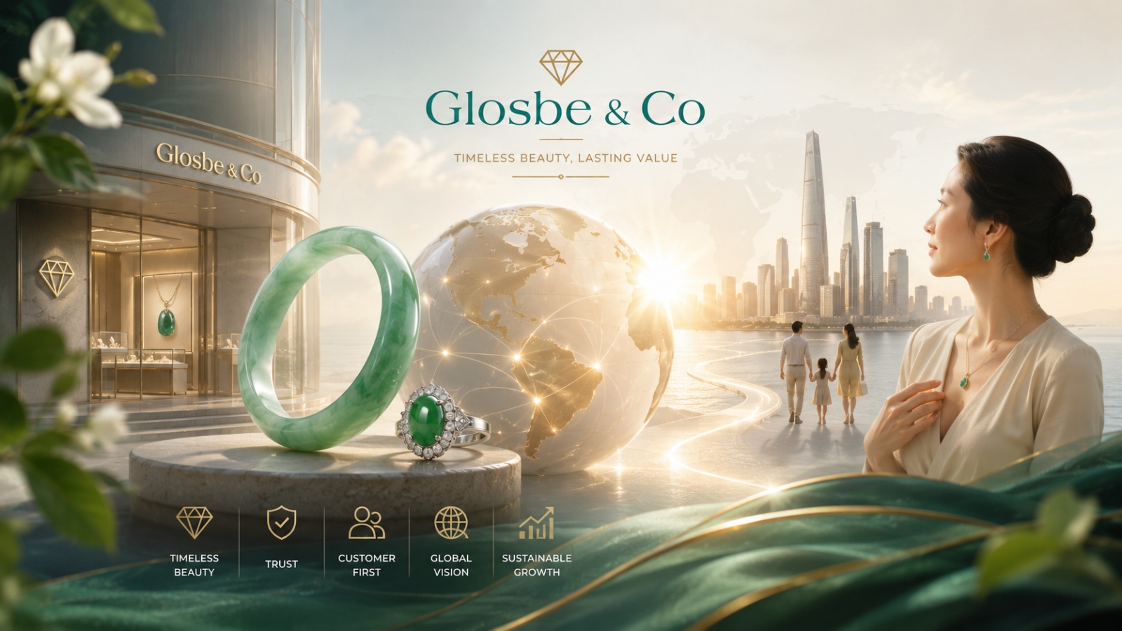 Tầm Nhìn thương hiệu trang sức và Ngọc Phỉ Thúy Glosbe & Co