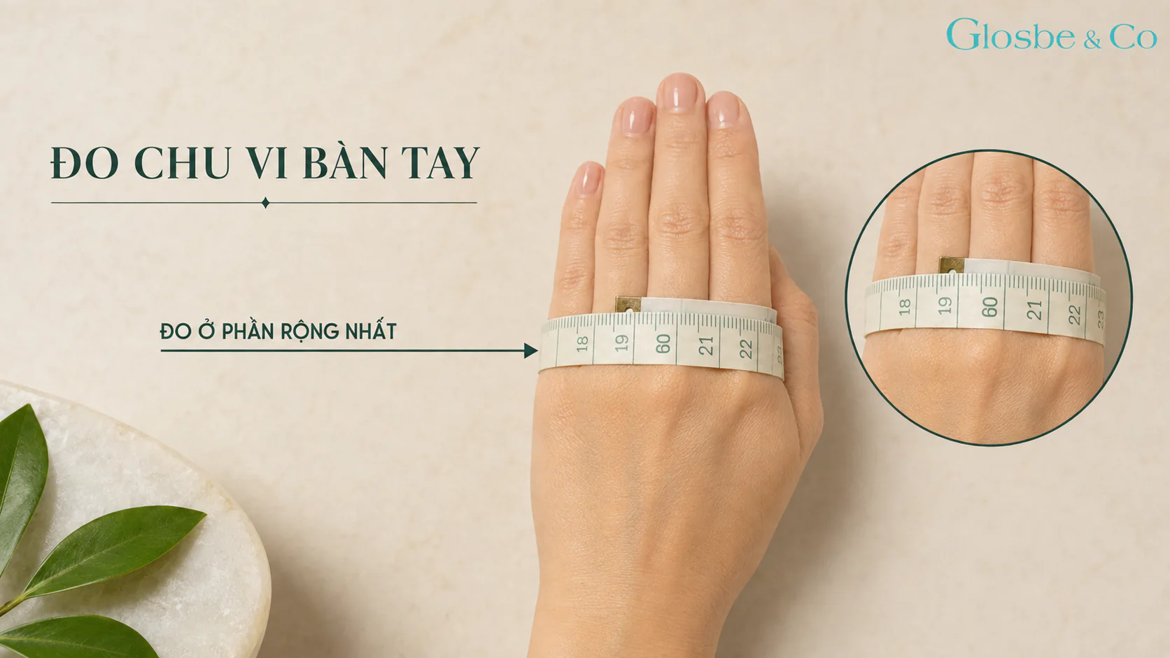 Đo chu vi bàn tay chọn size