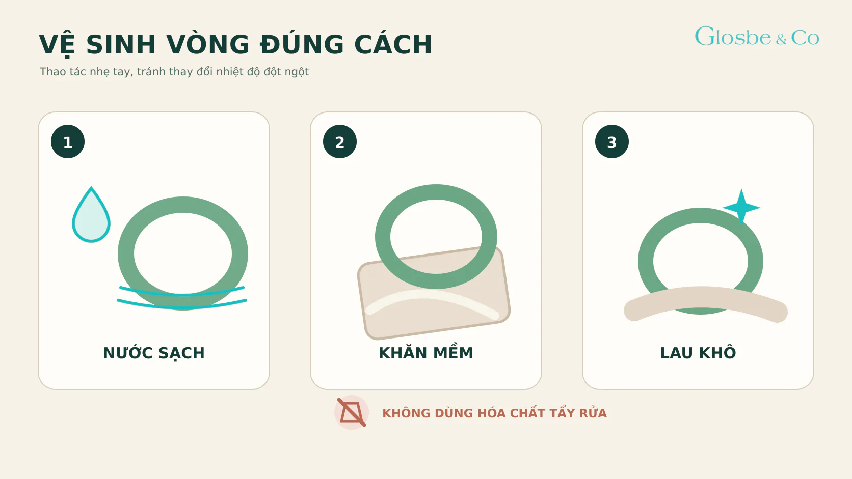 Vệ sinh vòng ngọc đúng cách